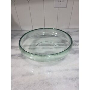 Clear Green Glass Candy Bowl, Serving Dish, Glass Dessert Dish, Party Snack Bowl